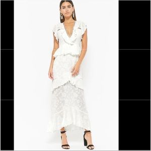 Dark Pink Lavender tiered/ruffle dress NWOT